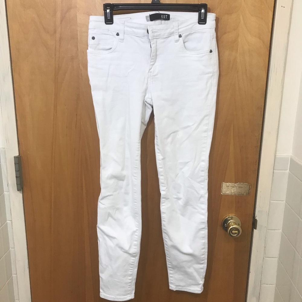 KUT White Diana Skinny jeans sz 0